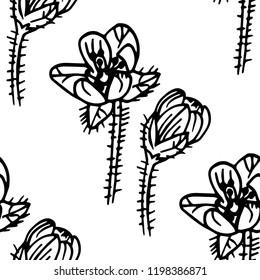 seamless floral pattern with wild flower