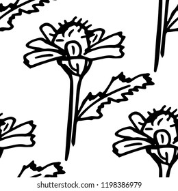 seamless floral pattern with wild flower