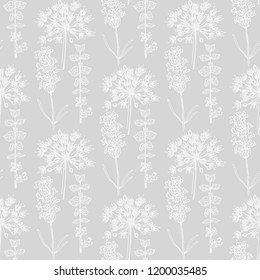 seamless floral pattern with wild flower