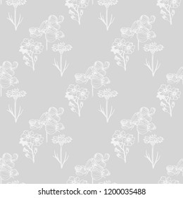seamless floral pattern with wild flower