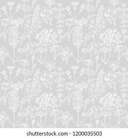 seamless floral pattern with wild flower