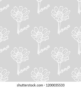 seamless floral pattern with wild flower