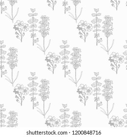 seamless floral pattern with wild flower