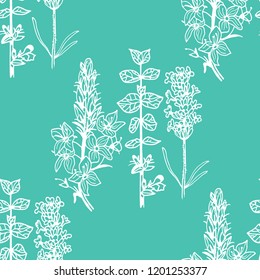 seamless floral pattern with wild flower