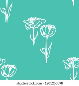 seamless floral pattern with wild flower