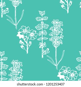 seamless floral pattern with wild flower