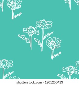 seamless floral pattern with wild flower