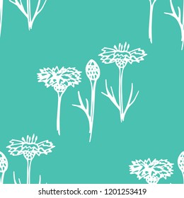 seamless floral pattern with wild flower