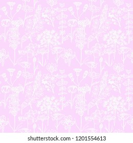 seamless floral pattern with wild flower