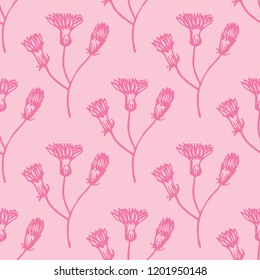 seamless floral pattern with wild flower