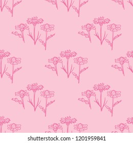 seamless floral pattern with wild flower