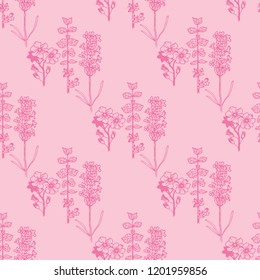 seamless floral pattern with wild flower