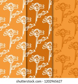 seamless floral pattern with wild flower