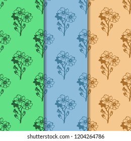 seamless floral pattern with wild flower