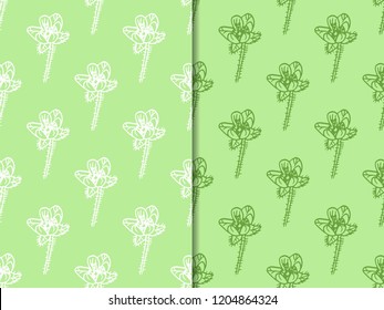 seamless floral pattern with wild flower