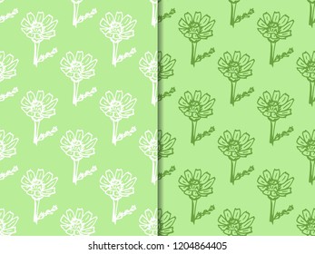 seamless floral pattern with wild flower