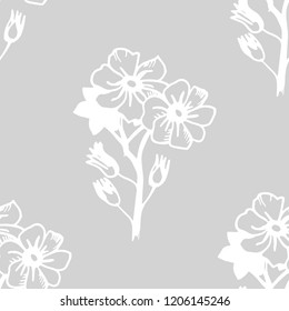 seamless floral pattern with wild flower