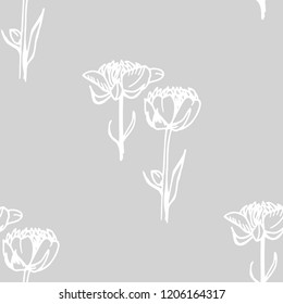 seamless floral pattern with wild flower