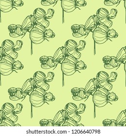 seamless floral pattern with wild flower