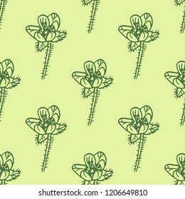 seamless floral pattern with wild flower