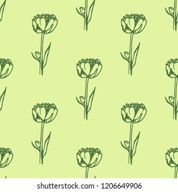 seamless floral pattern with wild flower