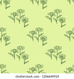 seamless floral pattern with wild flower