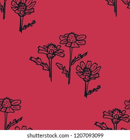 seamless floral pattern with wild flower