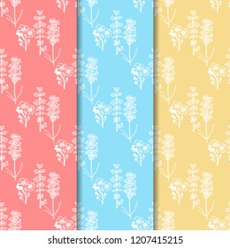 seamless floral pattern with wild flower