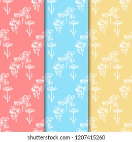 seamless floral pattern with wild flower