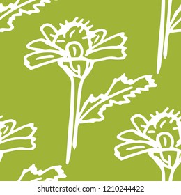 seamless floral pattern with wild flower