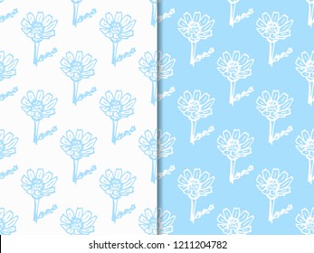 seamless floral pattern with wild flower