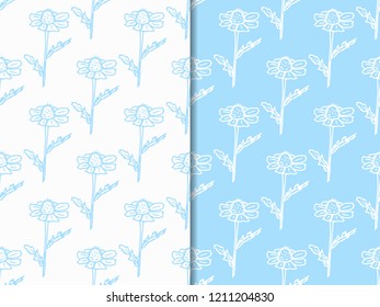 seamless floral pattern with wild flower