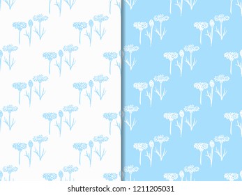 seamless floral pattern with wild flower