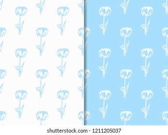 seamless floral pattern with wild flower