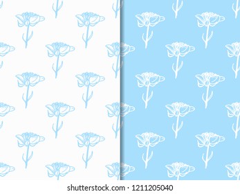 seamless floral pattern with wild flower