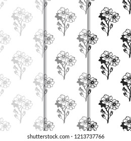 seamless floral pattern with wild flower