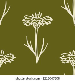 seamless floral pattern with wild flower