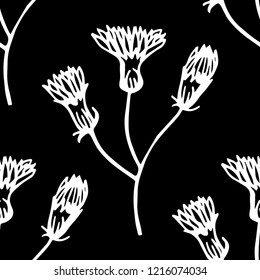 seamless floral pattern with wild flower