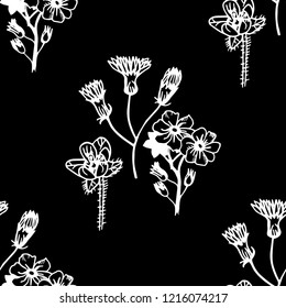 seamless floral pattern with wild flower