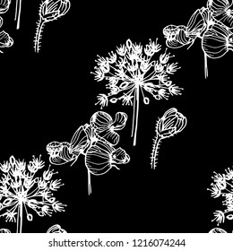 seamless floral pattern with wild flower