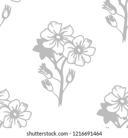 seamless floral pattern with wild flower