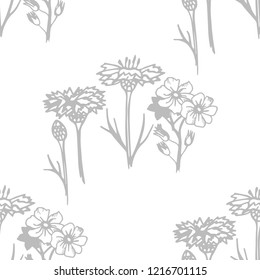 seamless floral pattern with wild flower