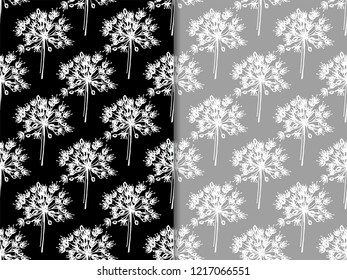 seamless floral pattern with wild flower
