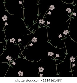 Seamless floral pattern with wild meadow flowers.