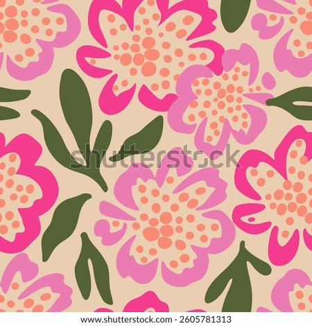 Seamless  floral pattern with wildflowers