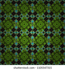 Seamless floral pattern with wonderful flowers in gray, blue and violet tones. Vector illustration.
