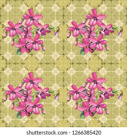 Padrão floral perfeito com violetas maravilhosas Ilustração Vetorial
