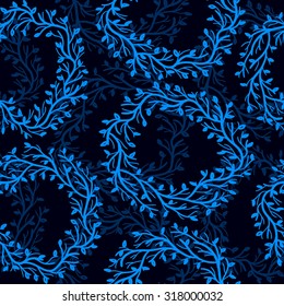 Seamless Floral Pattern with wreath