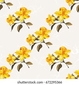 Seamless floral pattern with yellow flowers Vector Illustration EPS8