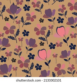 Seamless floral Pattern,background with small flowers light pink, Botanical Floral pattern for bright printing.Abstract seamless flowers background,vector  illustration pattern,wallpaper.